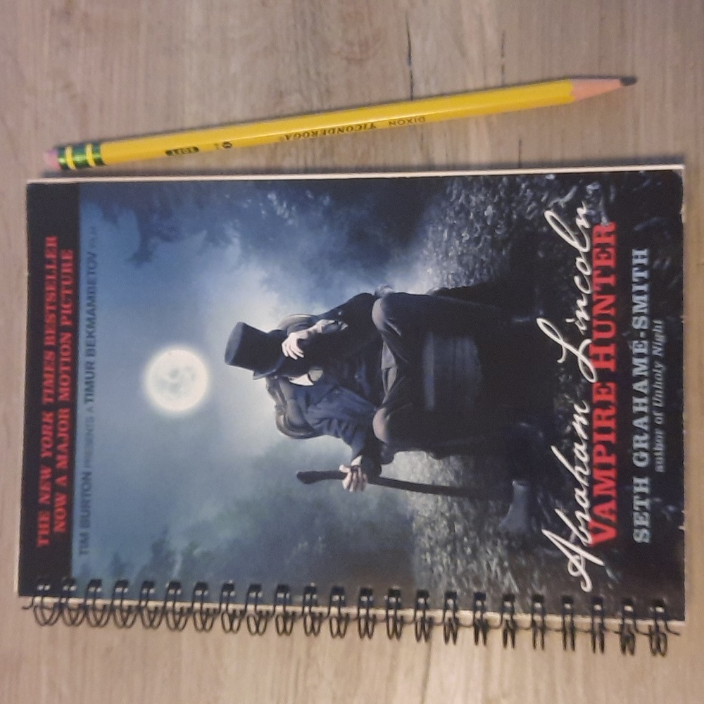 Secret Journal " Abraham Lincoln Vampire Hunter" Handmade journal